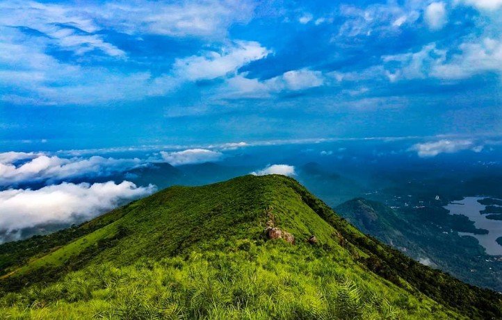 Ilaveezhapoonchira hills and scenic landscape near Pandora Resort Kudayathoor, Idukki, Kerala