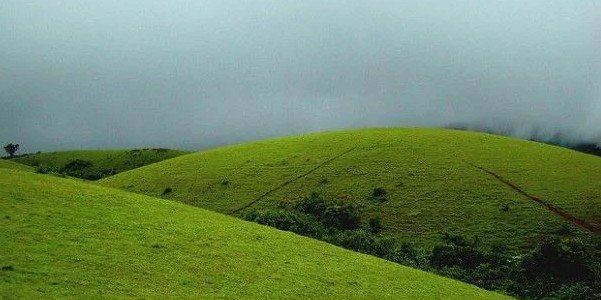 Vagamon hills and green mountain landscape near Idukki, Kerala